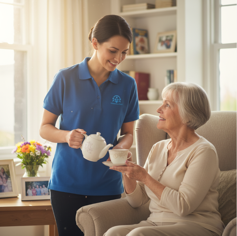 Registered nurse providing in-home care for senior in London Ontario
