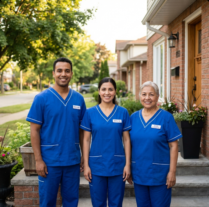 Essential Staff healthcare workers in St. Thomas Ontario